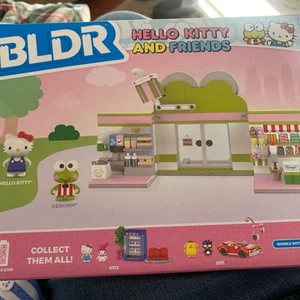 BLDR 0103 Hello Kitty and Friends Keroppi Mart Building Set New 2 Figures - Picture 1 of 2