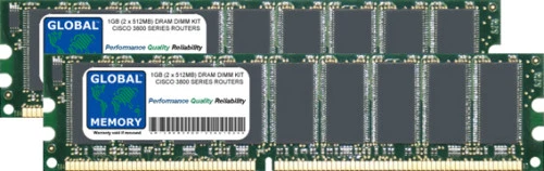 1GB (2x512MB) DRAM DIMM CISCO 3800 SERIES ROUTERS MEMORY KIT (MEM3800-256U1024D) - Image 1 of 1