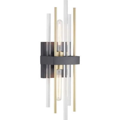 Progress Lighting P710063 Black Orrizo 2-Light 23"H Wall Sconce - Image 1 of 4