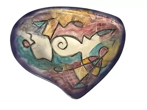 Harris Cies Abstract Art Pottery Platter Bowl Signed And Dated 1994 - Picture 1 of 11