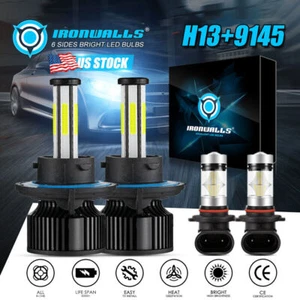 For 2004-2014 Ford F-150 6side LED Headlight Hi/Lo + Fog Light 4 Bulbs Combo kit - Picture 1 of 12