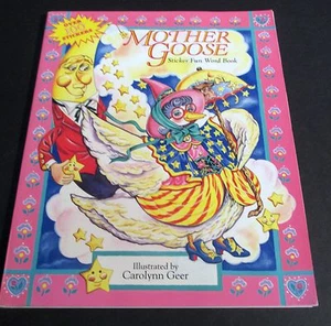 Vintage Mother Goose Sticker Fun Word Book 1993 Dream House - Bild 1 von 6