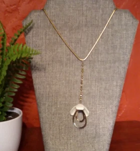 Collar Flor Abstracto Único - Cadena Larga para Extender con Pétalos de Flor - Imagen 1 de 4