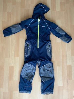 NEU JAKO-O Kinder Softshelloverall MARINE 116/122  robust WASSERDICHT + Kapuze - Bild 1 von 4