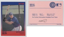 1989 Star Wytheville Cubs Brad Huff #14