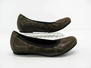 Munro American Women Shoe Ashlie Size 7.5W Brown Scrunch Ballet Flat PreOwned qp - Picture 1 of 12