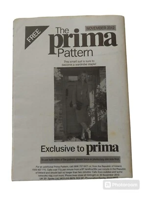 Prima Sewing Pattern, Jacket and Skirt Suit, uncut, unused, November 2012 - Image 1 of 2
