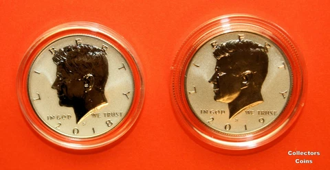 2018 & 2019 S Reverse Kennedy Proofs (2018 Silver, 2019 Clad from Apollo 11 Set) Cover