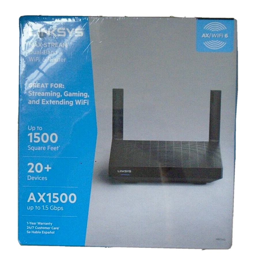 Linksys Max-Stream dual-Band WiFi 6 Router, AX1500 - Image 1 of 1
