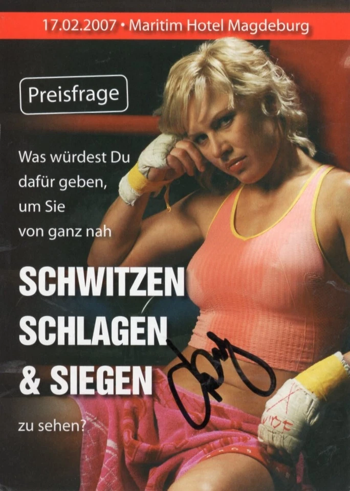 Natscha Ragosina - Boxen - original signierte Autogrammkarte - Bild 1 von 1