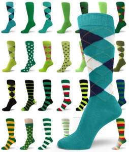 Spotlight Strumpfhose Elite Qualität GRÜN (blaugrün, Kelly, Limette) ARGYLE/EINFACHE Herrensocken - Bild 1 von 24
