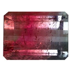 1,22 ct Achteck (7 x 5 mm) unbeheizt / unbehandelt Wassermelone Turmalin Edelstein - Bild 1 von 1