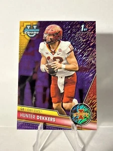2023 Bowman Chrome University HUNTER DEKKERS Purple Shimmer 1st #67 Iowa State - Picture 1 of 2