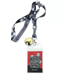 Disney Pesadilla antes de Navidad Jack Sally Hill Cordón ID Prendedor Soporte Nuevo con Etiquetas - Imagen 1 de 1