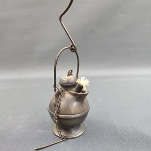 Lampe De Grenouille Lampe De Mine Lampe À Huile Relique 10 Cm - Imagen 1 de 3