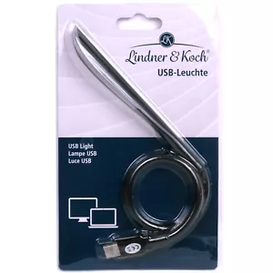 Lindner & Koch USB LED Licht Superhell mit flexiblem Halter schwarz / weiß - Bild 1 von 11