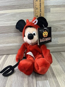 DISNEY MICKEY MOUSE HALLOWEEN FIGURE PLUSH MICKEY IMP 9.5 “ High - Picture 1 of 3