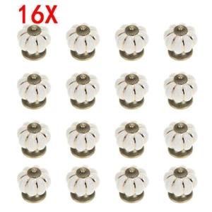 16x Furniture Handles Pumpkin Ceramic 40mm Door Cabinet Drawer Furniture Handle - Picture 1 of 3