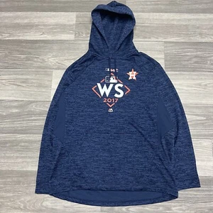 Majestic Houston Astros Hoodie Men XL Blue Digi Camo Sweatshirt World Series - Picture 1 of 9