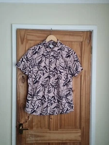 Mens Short Sleeve Shirt Size L Patterned - Picture 1 of 4