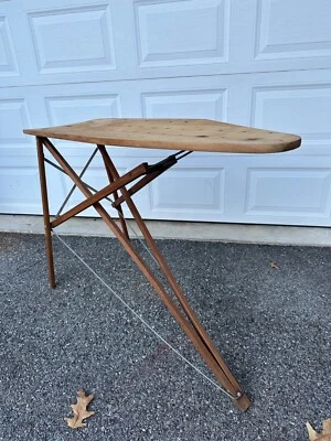 Antique  E-Z  Wooden Folding Ironing Board/Table "The Rich Pump and Ladder Co." - Image 1 of 4