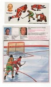 1972-73 Hockey Acción Repetición por Letraset Gary Bergman # 19 Como Nuevo+ 86037 - Imagen 1 de 2