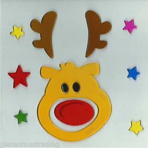 RHEINDEER CHRISTMAS WINDOW DECORATION - GEL WINDOW STICKER - Picture 1 of 1