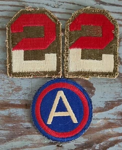 3 MILITARY ARMY PATCH (2) WW2 ERA US 2ND ARMY & 3RD (1) ARMY PATCH USARCENT - Picture 1 of 3
