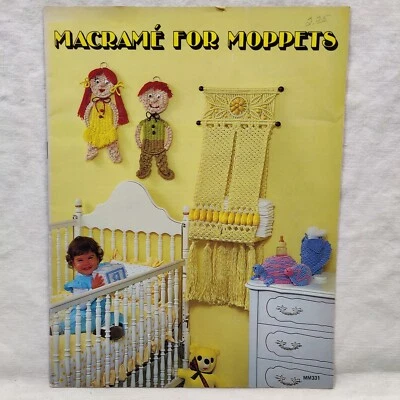 Rare Vtg 1978 Macrame For Moppets Knotting Craft Pattern Instructions MM331 - Image 1 of 4