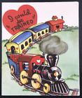 Vtg C1950s A-Meri-Card I Could Be "Trained" Locomotive Valentine Greeting Card