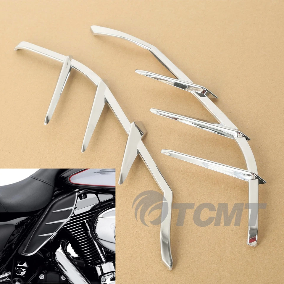 Nuevos deflectores de aire cromados de marco medio embellecedores para Harley Touring Tri Glide 09-23 15 Foto 1 de 4