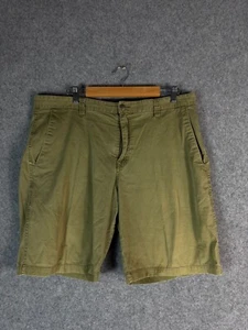 Volcom Chino Shorts Mens Size 38 Green Regular Fit Outdoor Zip Fly Casual Logo - Picture 1 of 12