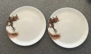 Royal Worcester Wrendale Dinner Plates Squirrel Set Of 2 - NEW - Picture 1 of 4