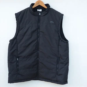 Slazenger Mens Thick Padded Body Warmer Sleeveless Gilet Jacket Black Size 2XL  - Picture 1 of 9
