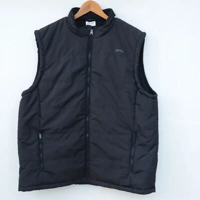 Slazenger Mens Thick Padded Body Warmer Sleeveless Gilet Jacket Black Size 2XL  - Image 1 of 4
