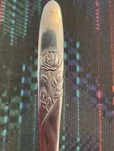 Stainless RP Japan Glossy Silverware Flatware My Rose Stem Each Vintage - Picture 1 of 23