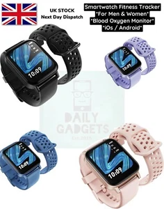 Smart Watch Fitness Tracker Blood Oxygen Heart Monito Android iPhone Unisex UK - Picture 1 of 24