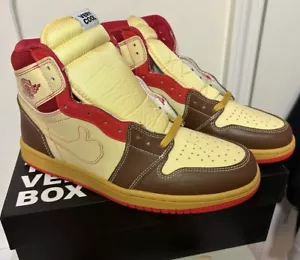 Muy Genial Marca Hi Top The Dropout Nuevo Muy Raro Talla 11 Marrón Crema Rojo Caqui - Imagen 1 de 11