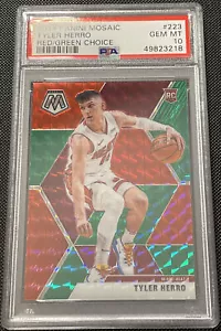 2019-20 Panini Mosaic Choice Red Green Prizm Tyler Herro Rookie SSP PSA 10 - Bild 1 von 2