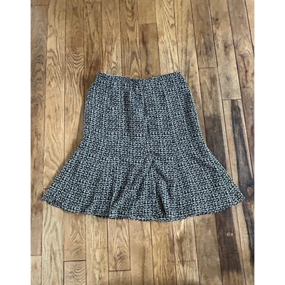 Falda Axcess Liz Claiborne Estampado Geométrico Hasta la Rodilla Volantes Acampanada Talla 6 Foto 1 de 4