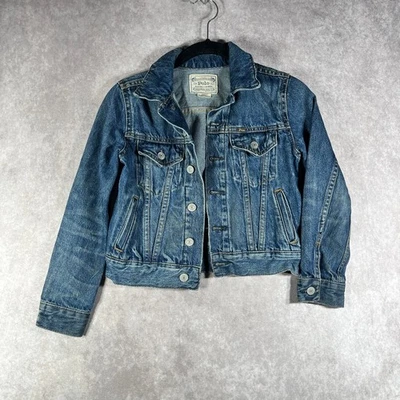 Polo Ralph Lauren Jean Jacket Kids Size 8/Small Blue Denim Cropped Y2K Casual - Image 1 of 4