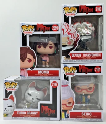 Funko Pop! Animation Dandadan Momo #2099 Okarun  Granny #2102 Seiko Set of 4 - Image 1 of 4