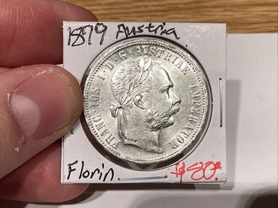 Austria 1879 1 Florin AU+ - Image 1 of 4