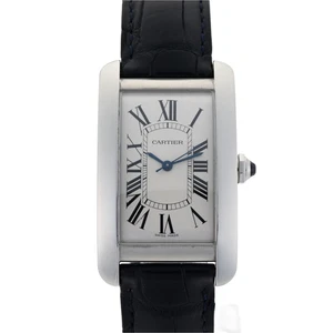 Cartier Tank Americaine Large WSTA0018 White Roman 27x45mm Men's Watch Full Set - Picture 1 of 8
