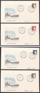 w1676/ Greenland (4 stk) Complete Polar Bear FDC Cover 1963 - Picture 1 of 3
