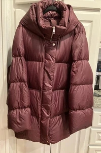 Banana Republic Wine Parka Puffer Coat piumino riciclato XXL NUOVO CON ETICHETTE vendita al dettaglio $279 - Foto 1 di 13