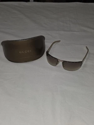 Gafas de sol GUCCI GG 1823/S marrón escudo tachonado monograma vintage Y2K Foto 1 de 4