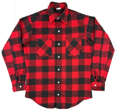 Camisa de franela vintage Big Mac para hombre talla M alta roja a cuadros JC Penney años 70 EE. UU. Foto 1 de 4