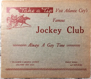 Vintage Jockey Club Atlantic City NJ Souvenir Nightclub Photo 1950s A Gay Time - Picture 1 of 2
