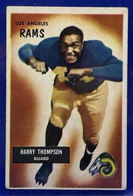 Vintage FOOTBALL Card 1955 BOWMAN #23 HARRY THOMPSON Los Angeles Rams Guard - Image 1 of 2